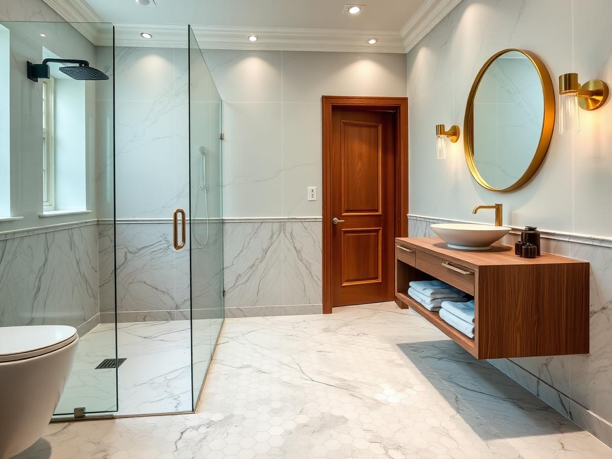 Marble family bath — Nassau